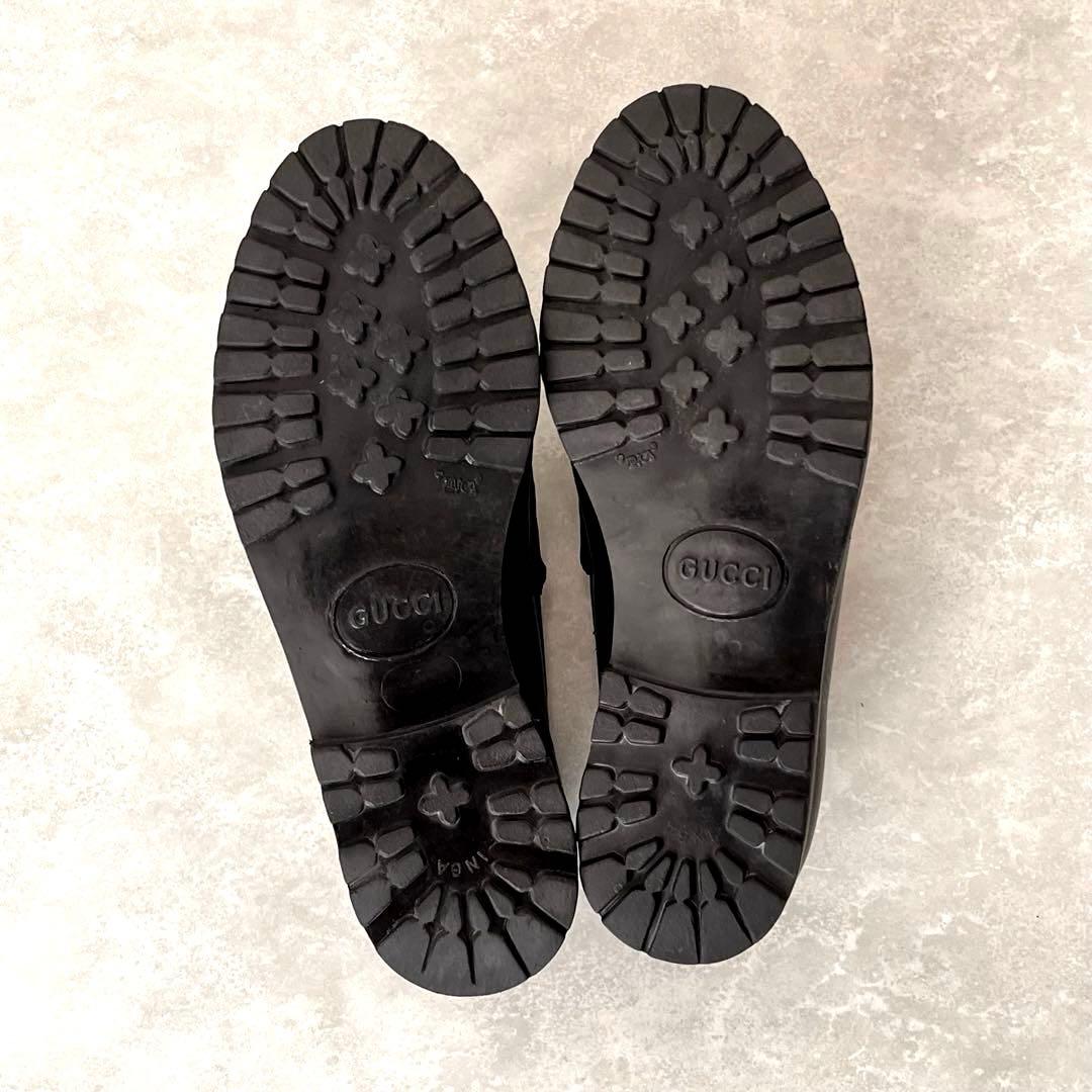 美品✨GUCCI グッチ ラグソール ホースビット ローファー 黒　22.5㎝