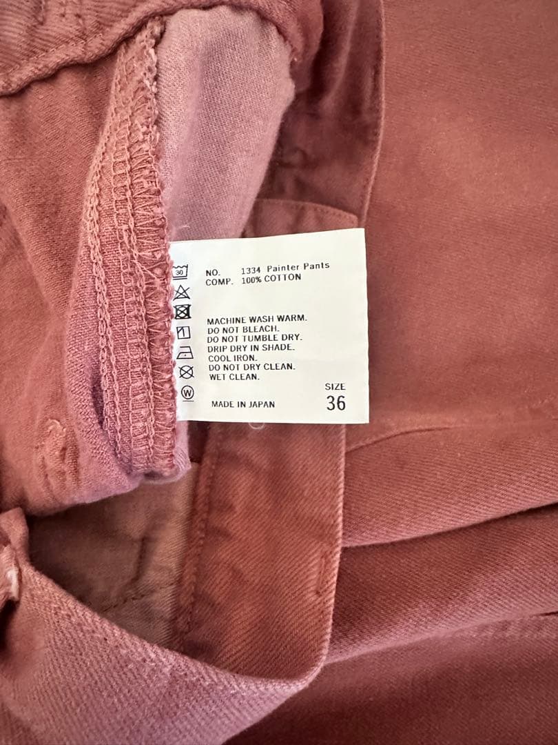 THE SHISHIKUI ペインターパンツ　ダークピンク　36 裾上げ済み