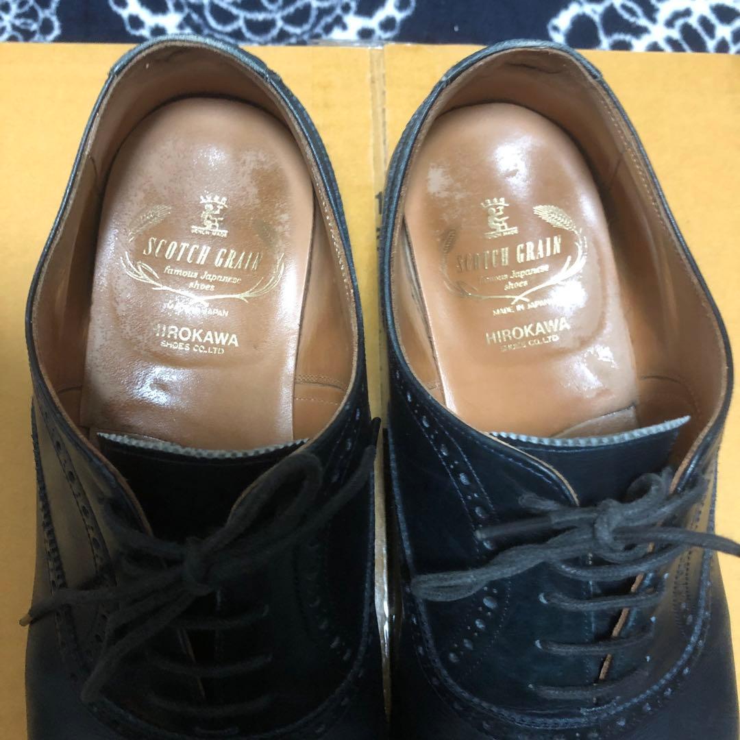 スコッチグレイン インペリアルⅢ ネイビー　レザーシューズ