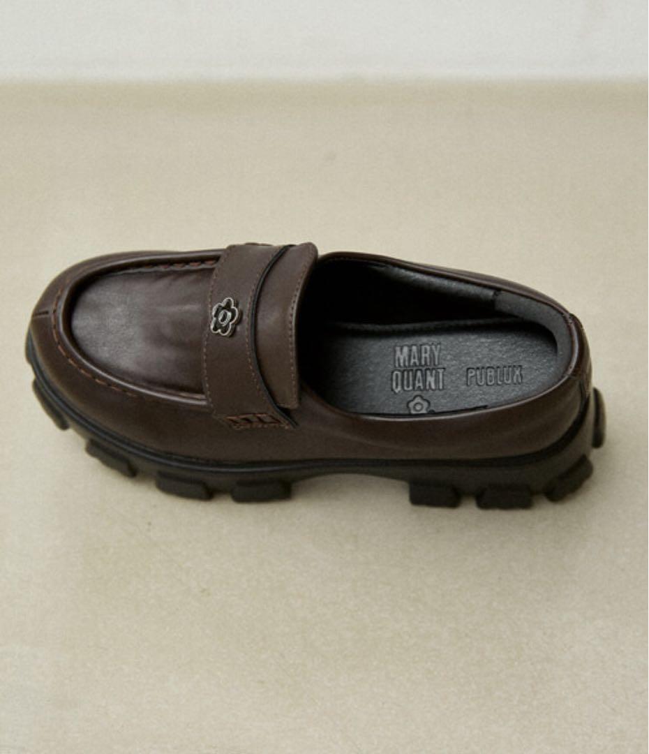 【MARY QUANT × PUBLUX】厚底ローファー　ブラウン　23.5
