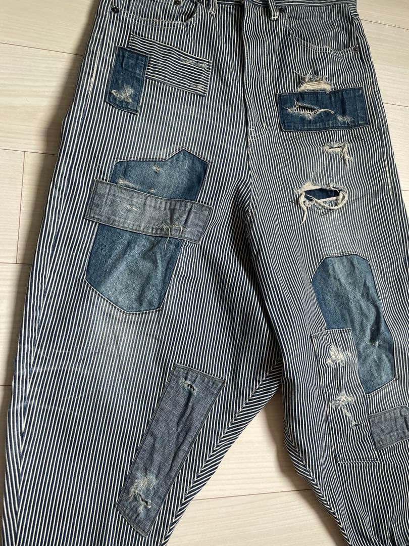 glamb Unplugged denimヒッコリー ニッシー 西島着　サルエル