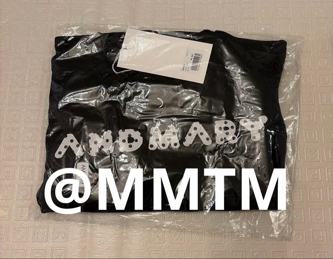 ANDMARY Mary logo pattern tops ブラック