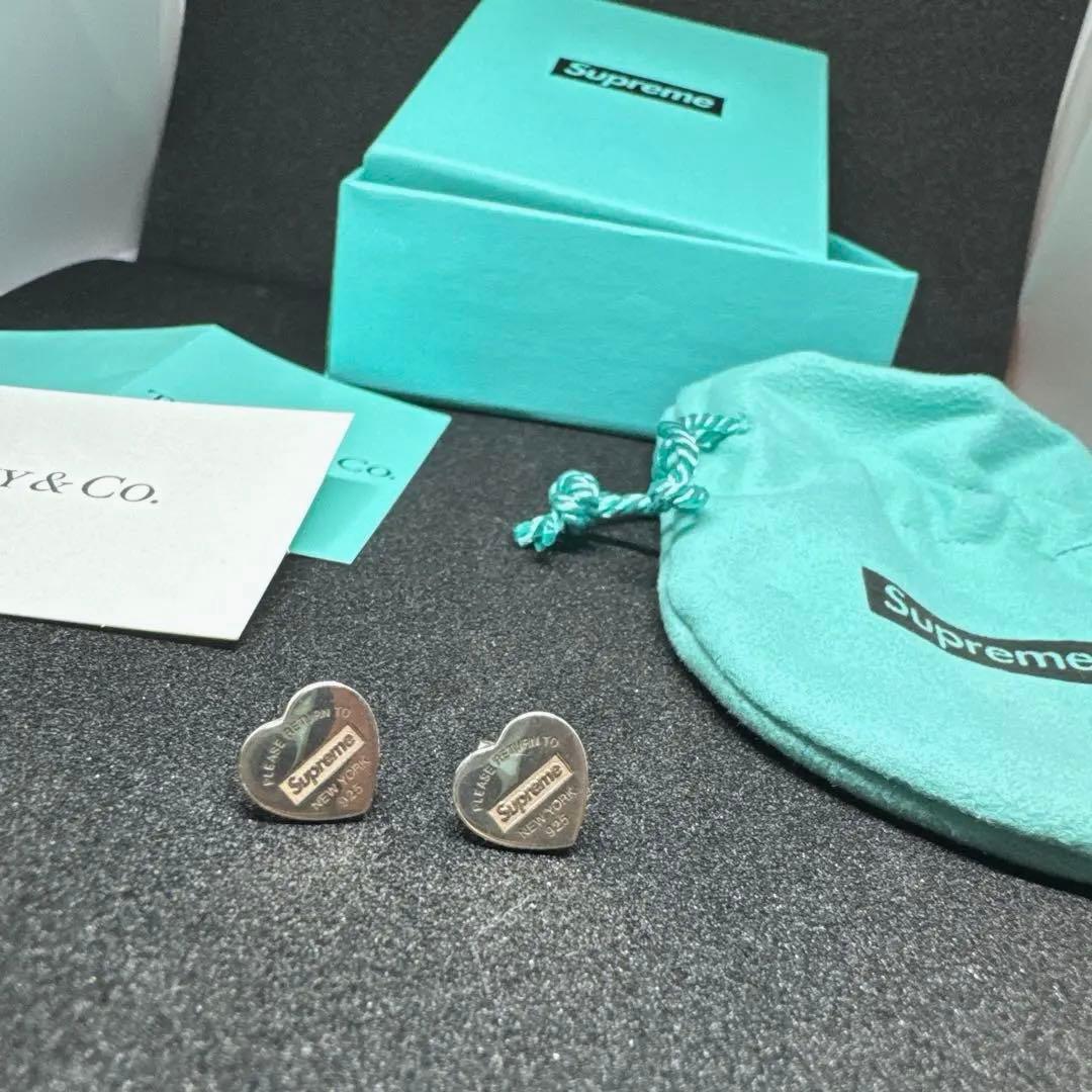 Supreme Tiffany ハート ピアス シュプリーム ティファニー