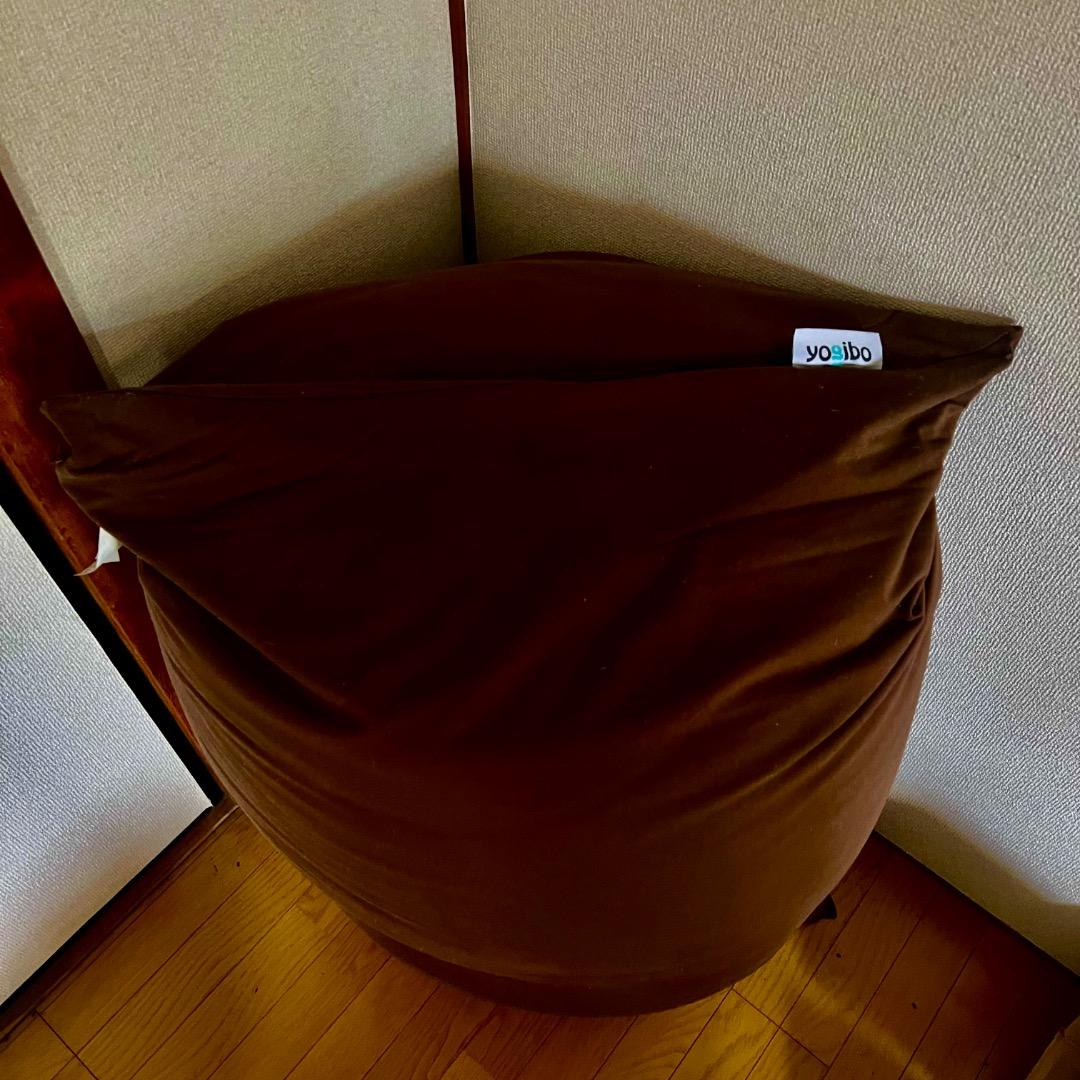 yogibo midi チョコレートブラウン ビーズクッション