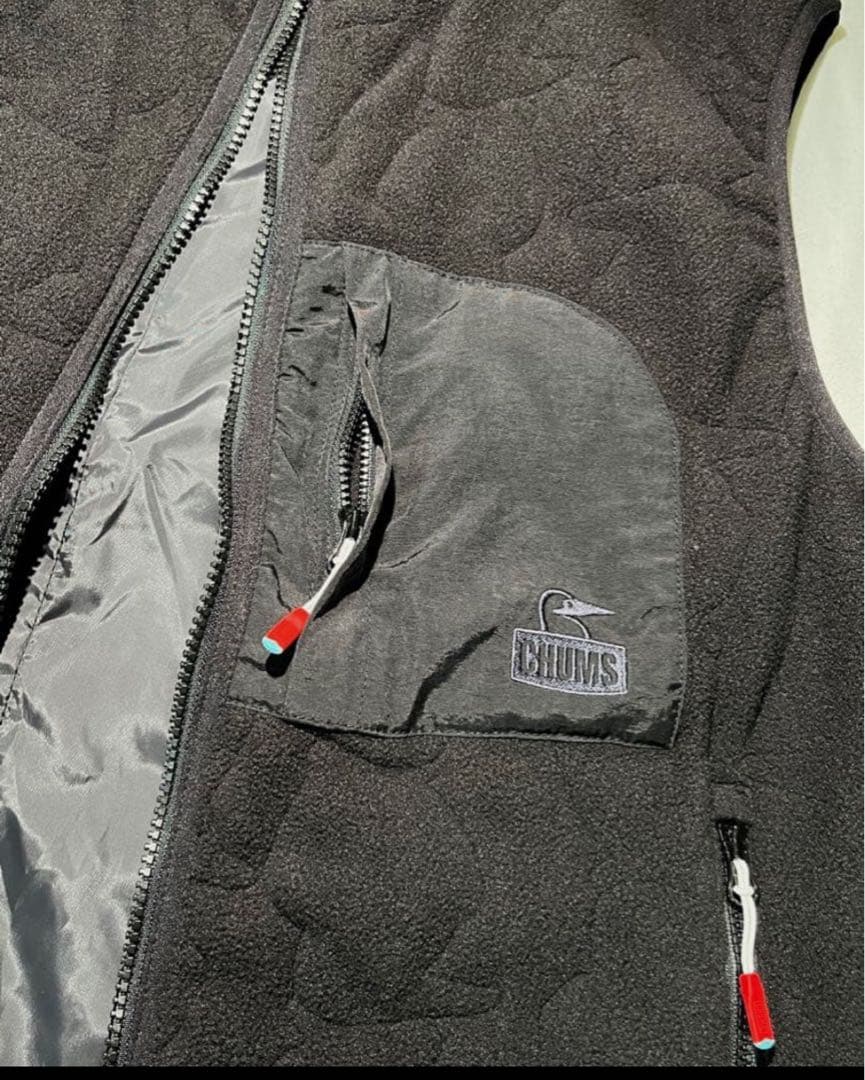 新品タグ付き【CHUMS 】S サイズ◇Booby Stitch フリースベスト