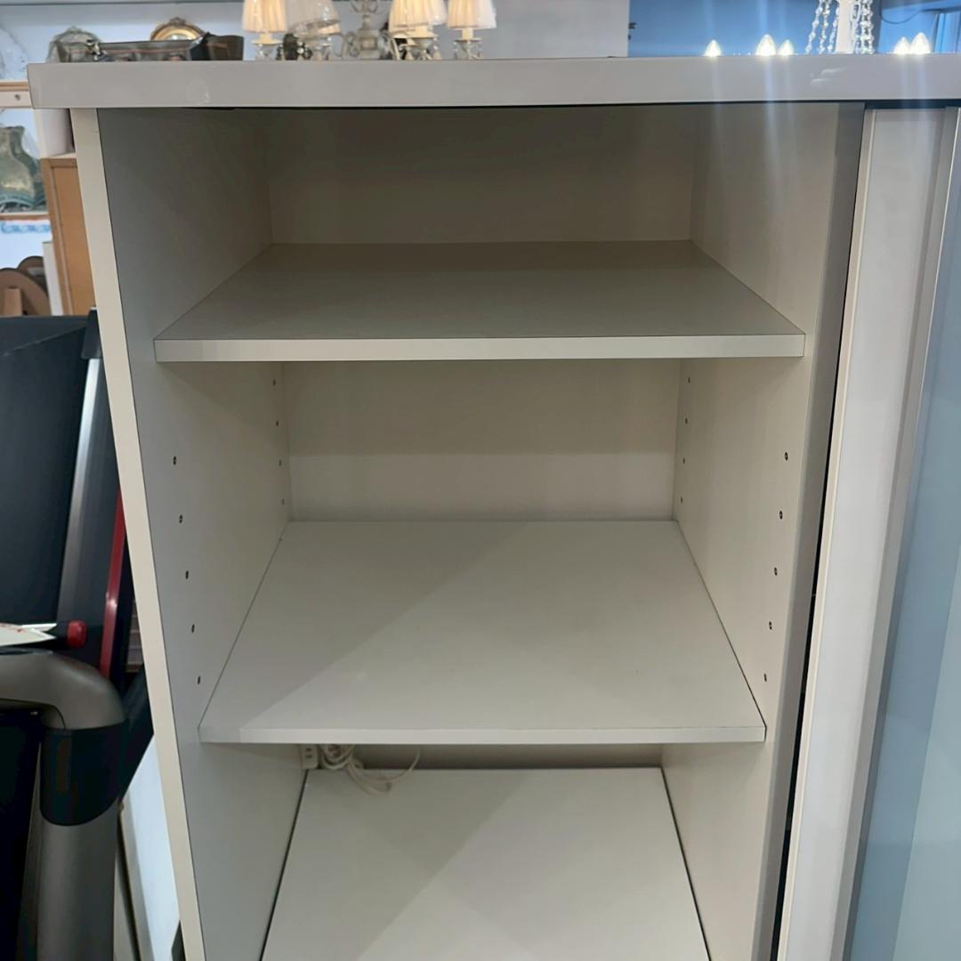 iΦ KEYUCA 食器棚 キッチンボード ホワイト 幅132 高さ200