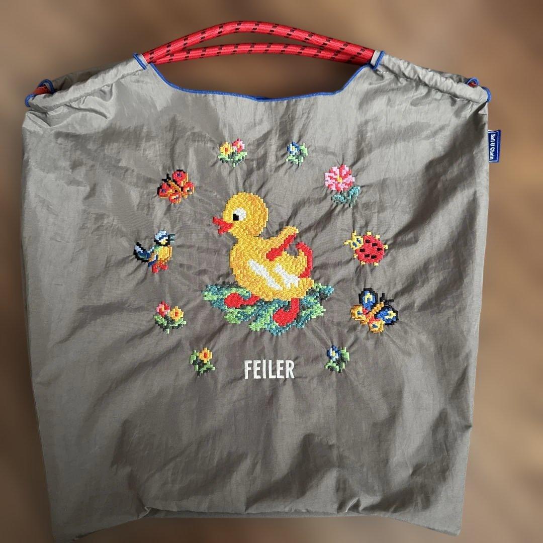 FEILER アヒル刺繍 ボールチェーン