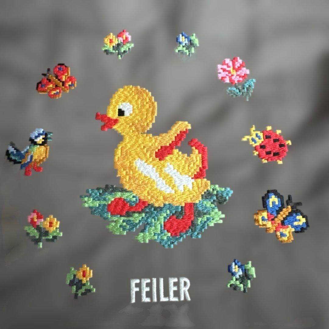 FEILER アヒル刺繍 ボールチェーン