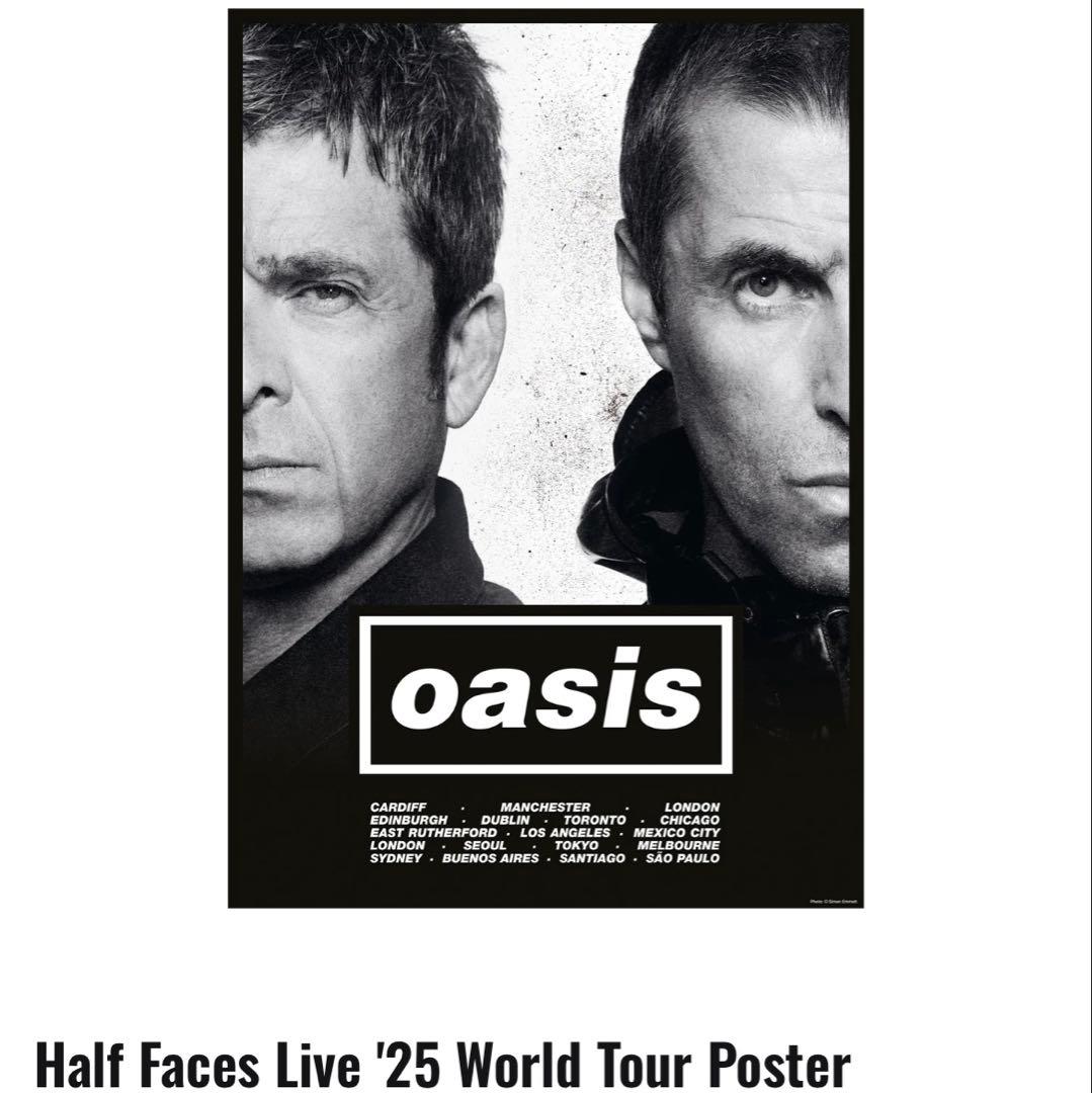 Oasis Half Faces Live '25 【オアシスポスター】