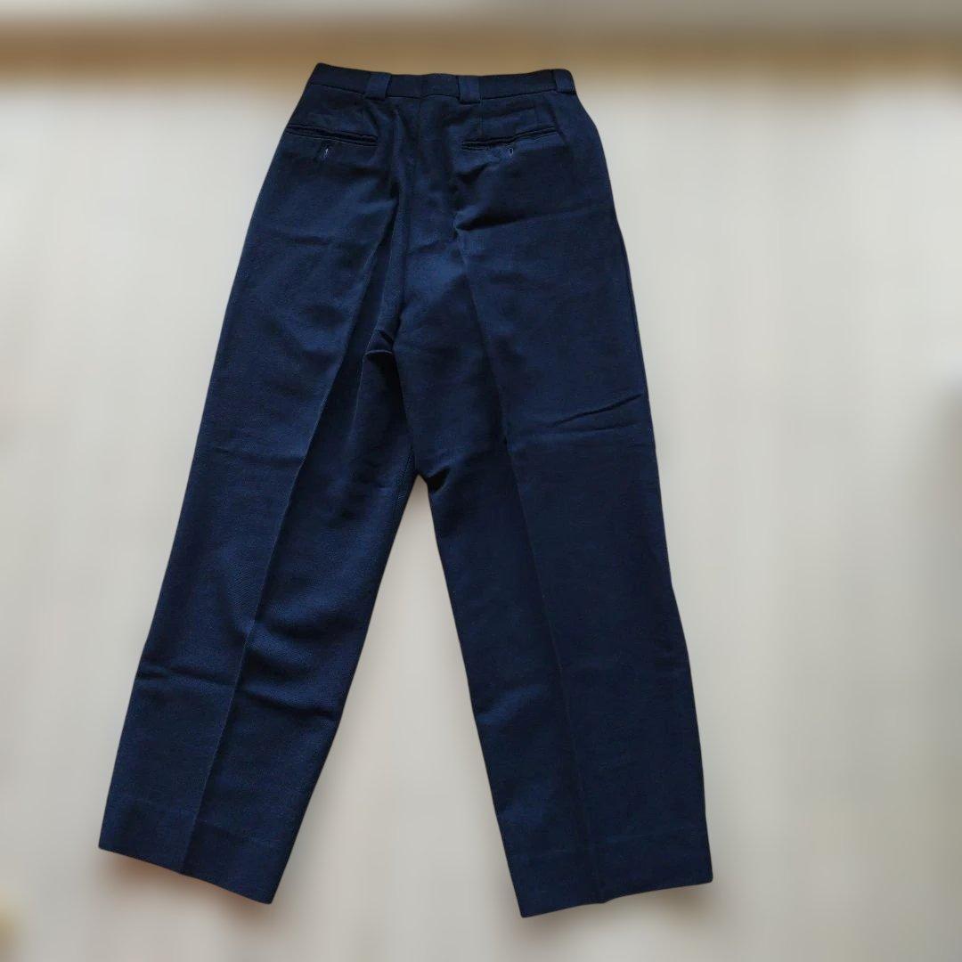 GIRGIO ARMANI ネイビー プリーツスラックス メンズ　M