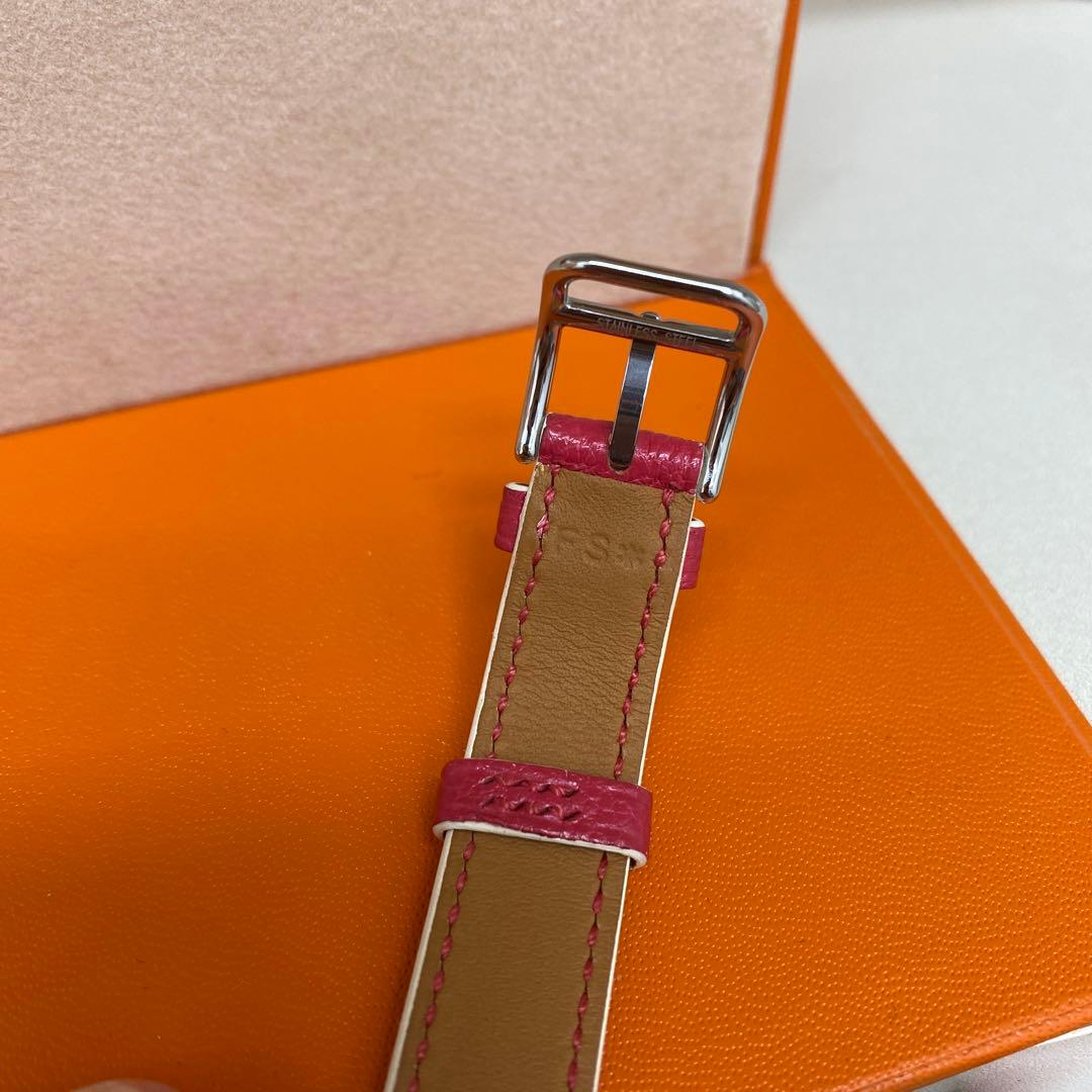 HERMES ケリーウォッチ　ドゥーブル　ピンク×シルバー金具