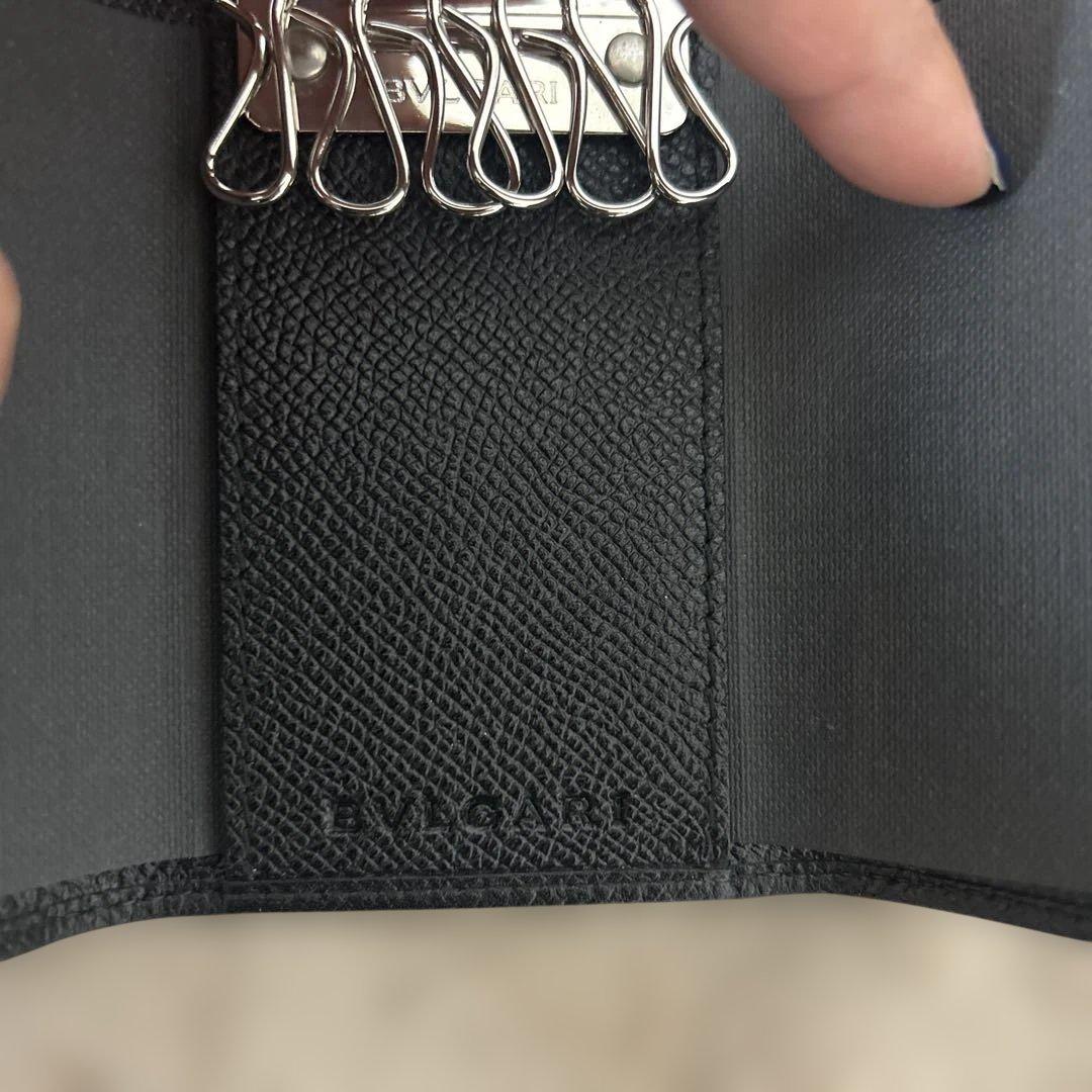 タ*ビ様 新品未使用品⭐︎BVLGARI ブラック レザー6連 キーケース