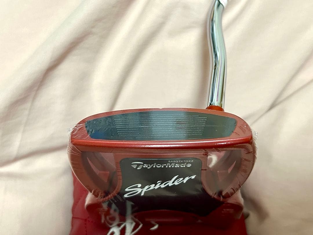 新品 スパイダー レッド パター ダブルベンド 34インチ カバー付き