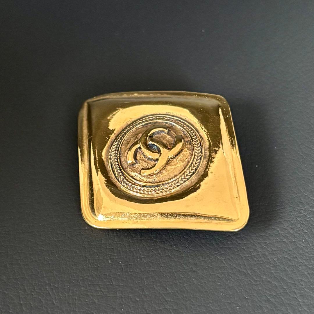 【良品】【シャネル】ココマーク ブローチ ひし形 ダイヤ形 ヴィンテージ