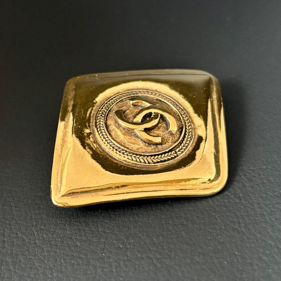 【良品】【シャネル】ココマーク ブローチ ひし形 ダイヤ形 ヴィンテージ