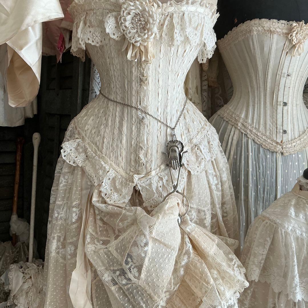 【超希少】１９世紀　フランスアンティーク　リフタークリップ　ハンドモチーフ