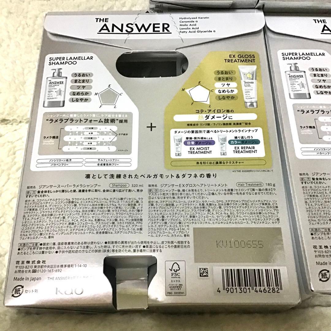 ザアンサー シャンプー＆EXグロストリートメント お試し容量セット 3個