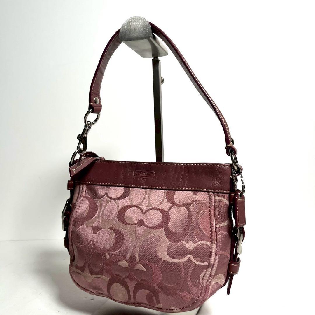 バッグ Coach Signature One Shoulder Pink