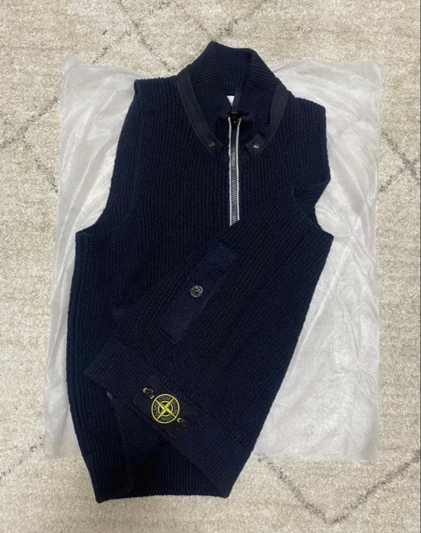 ストーンアイランド ベスト navy vest ニットベスト