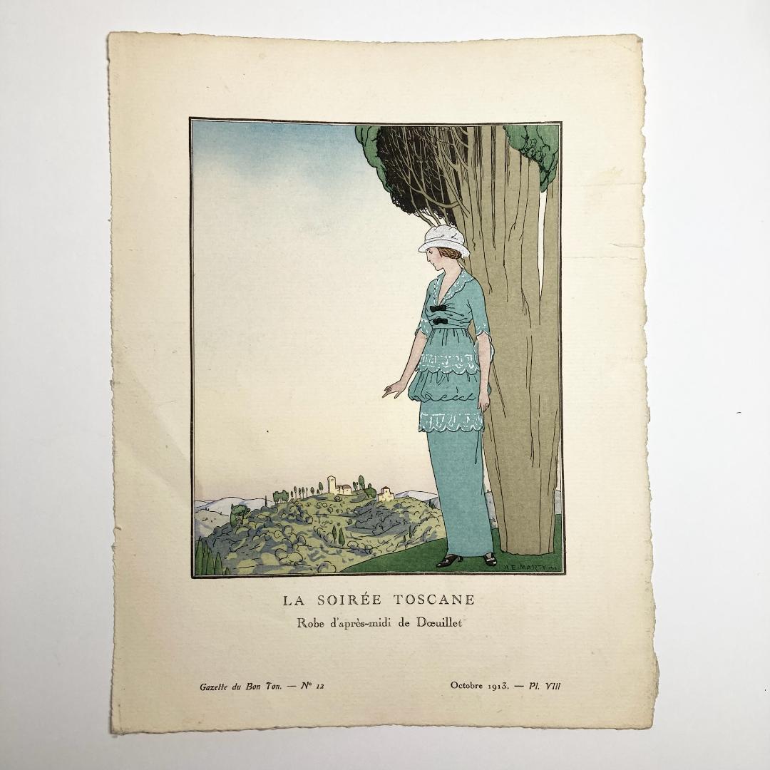 A.E.マルティ☆ファッションプレート『LA SOIRÉE TOSCANE』