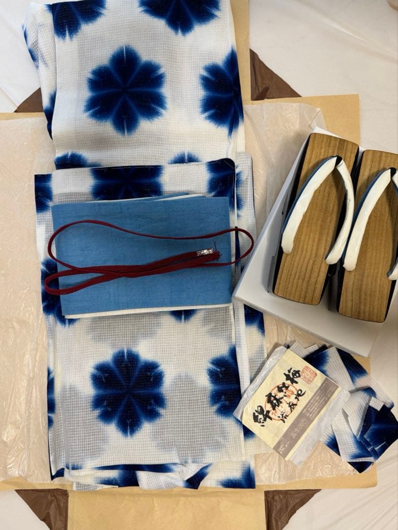 浴衣　帯　下駄セット