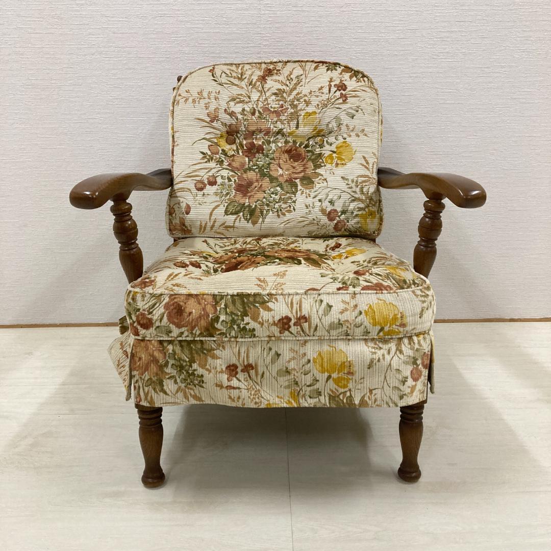 【飛騨産業】キツツキ　穂高　アームチェア　一人掛けソファ　シングル A