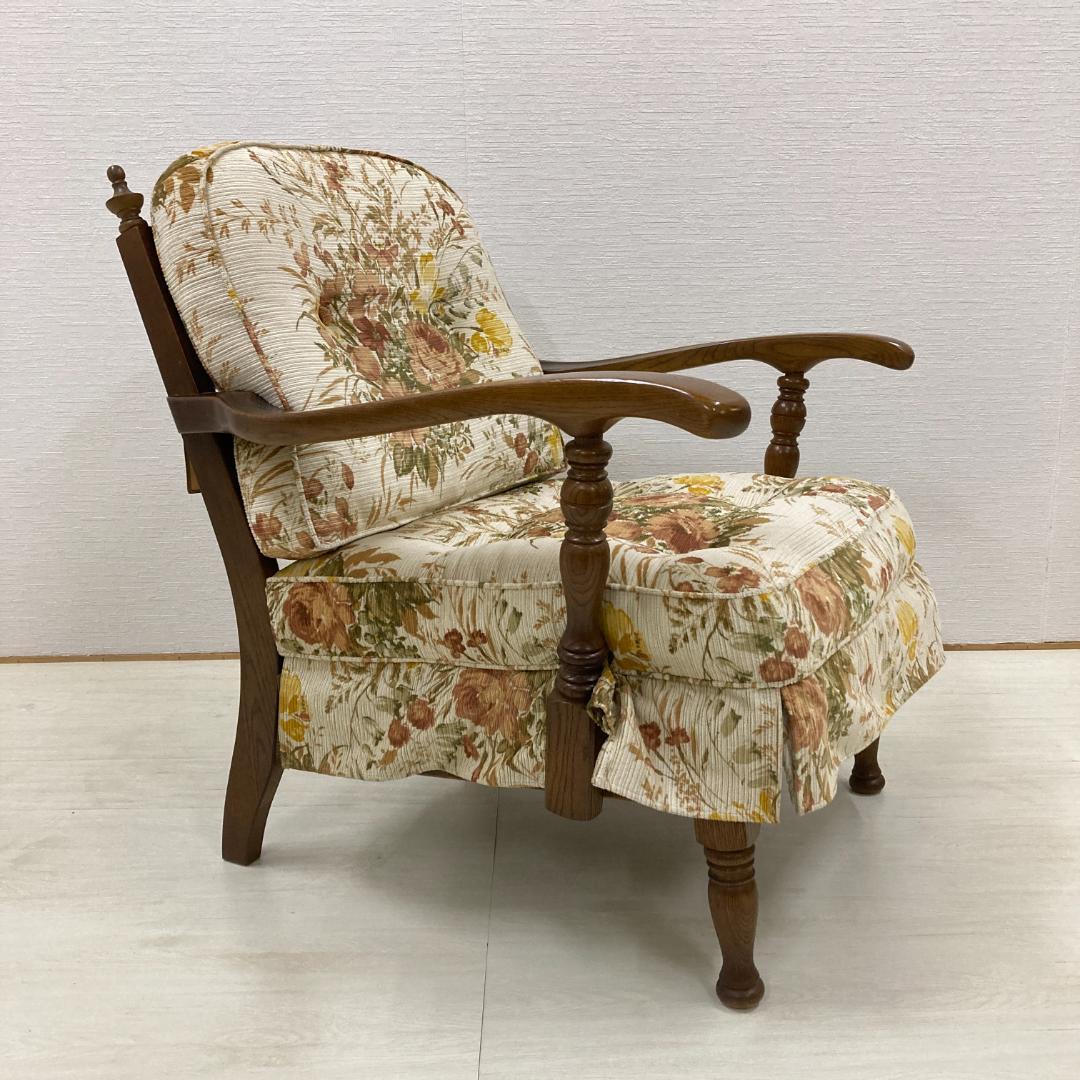 【飛騨産業】キツツキ　穂高　アームチェア　一人掛けソファ　シングル A