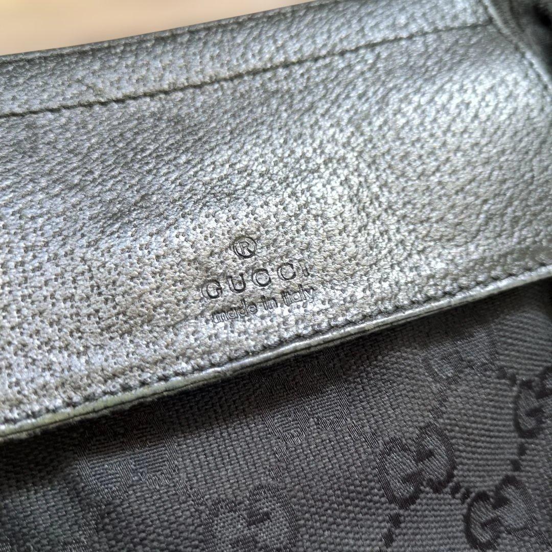 GUCCI　GGキャンバスウエストバッグ　28566 ブラッ ク　グッチ