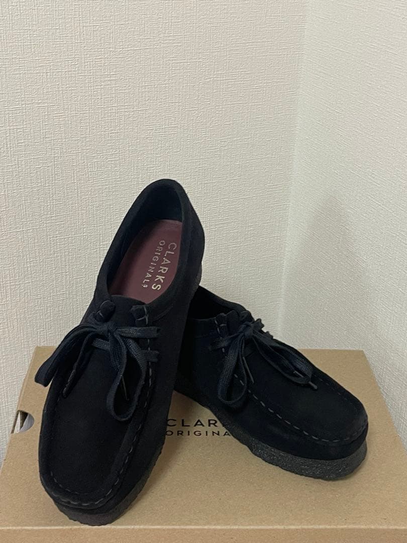 CLARKS ORIGINALS レディース　ワラビー　黒　UK5.5EU39