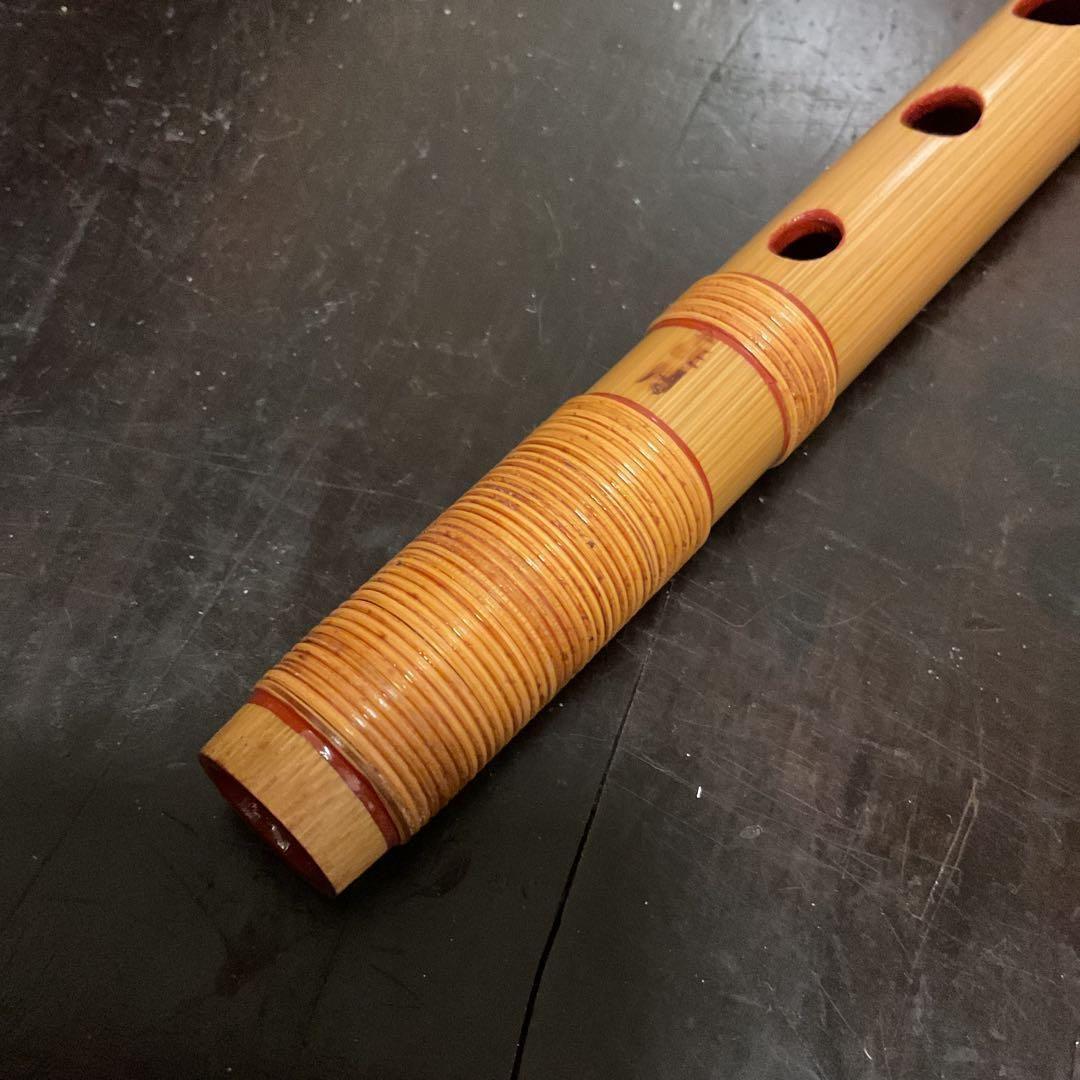 篠笛 小倉楽器店 㐂月 喜月 民謡の笛 藤 天地巻 竹 黒檀 七穴