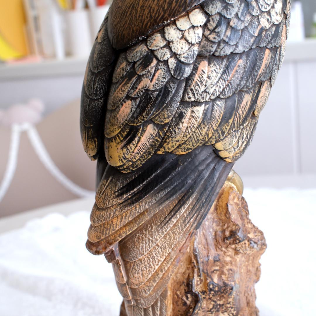 イタリア製フクロウの彫刻 約35cm