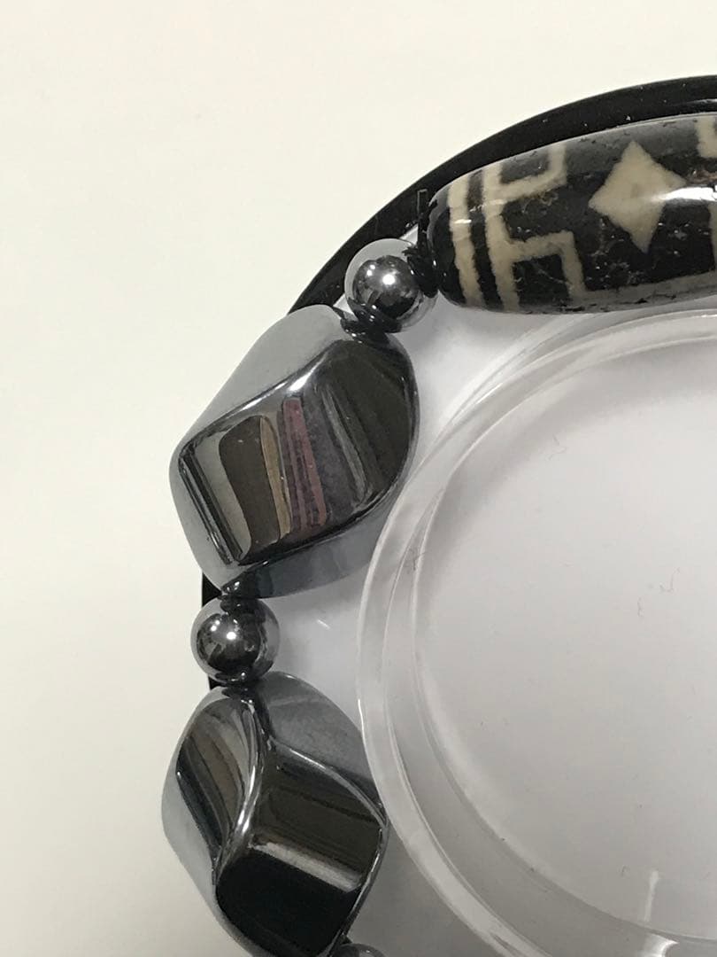 3039 大玉 テラヘルツ デザインブレスレット 天珠付 健康器具 パワー石
