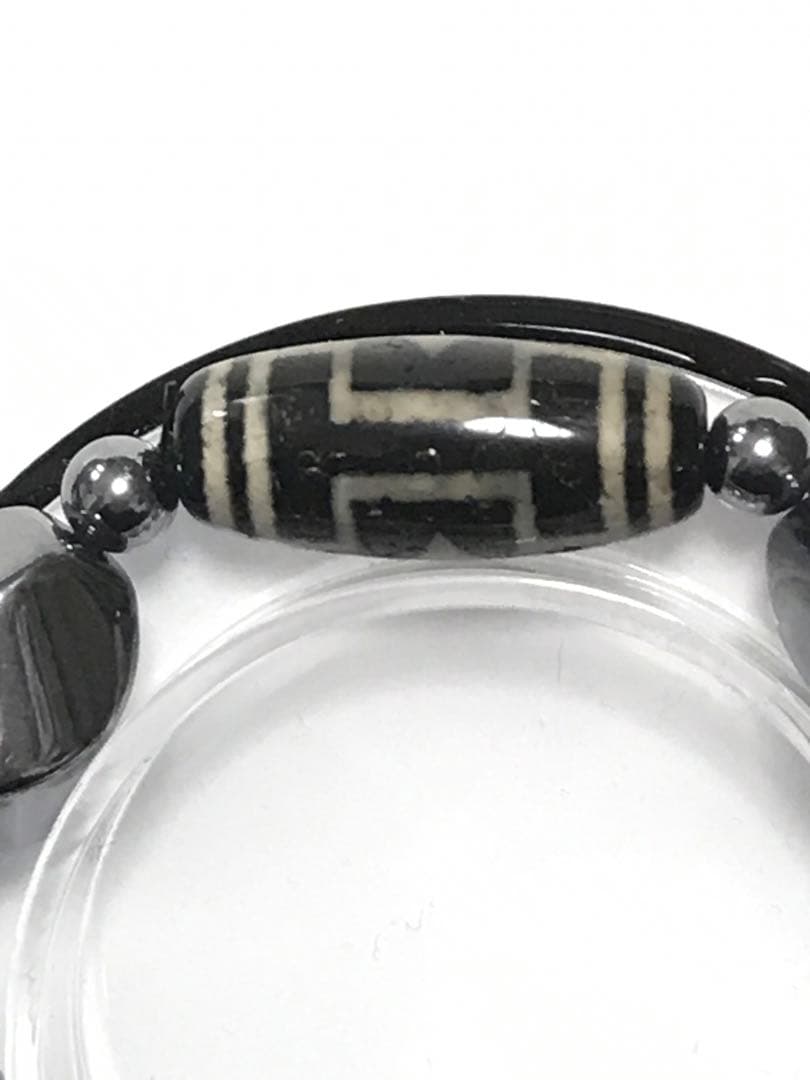 3039 大玉 テラヘルツ デザインブレスレット 天珠付 健康器具 パワー石