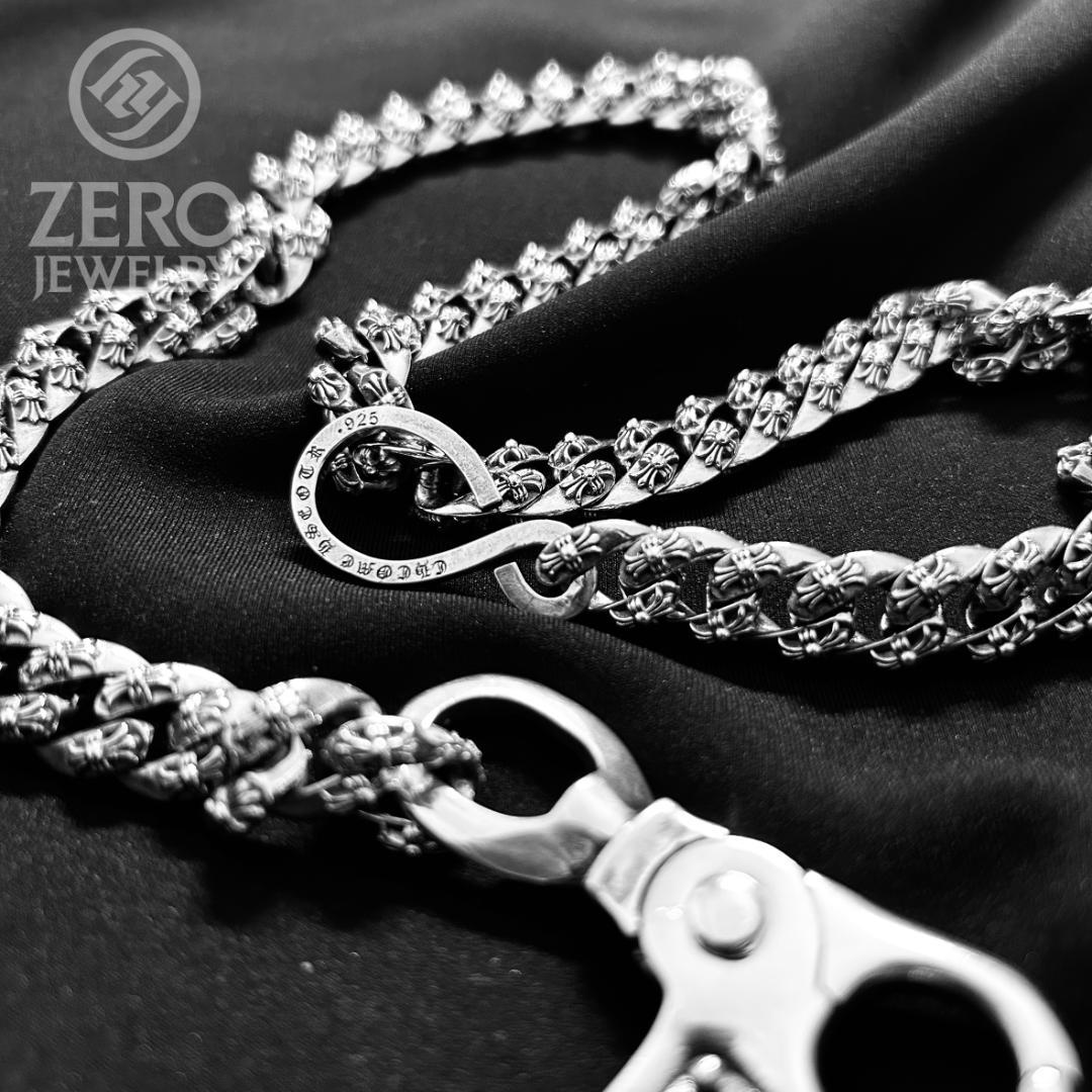 【★即日発送★925刻印】クロス ウォレットチェーン