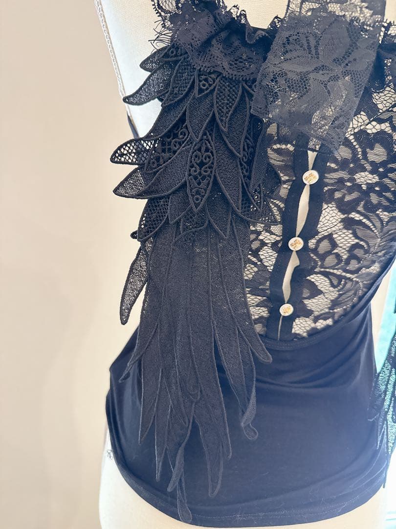 【新品タグ付き】MR corset(現majoh)天使の羽キャミソール黒