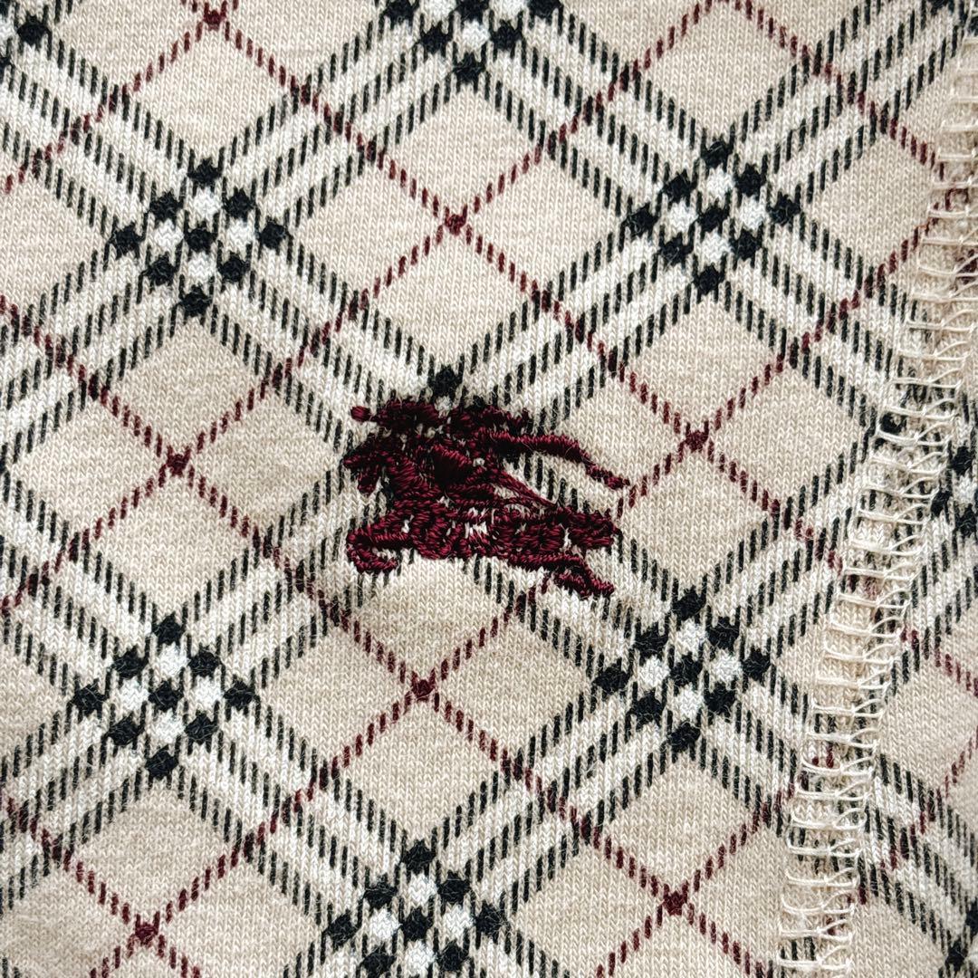 バーバリーブルーレーベル ジップパーカー トップス ノバチェック ホース刺繍 M