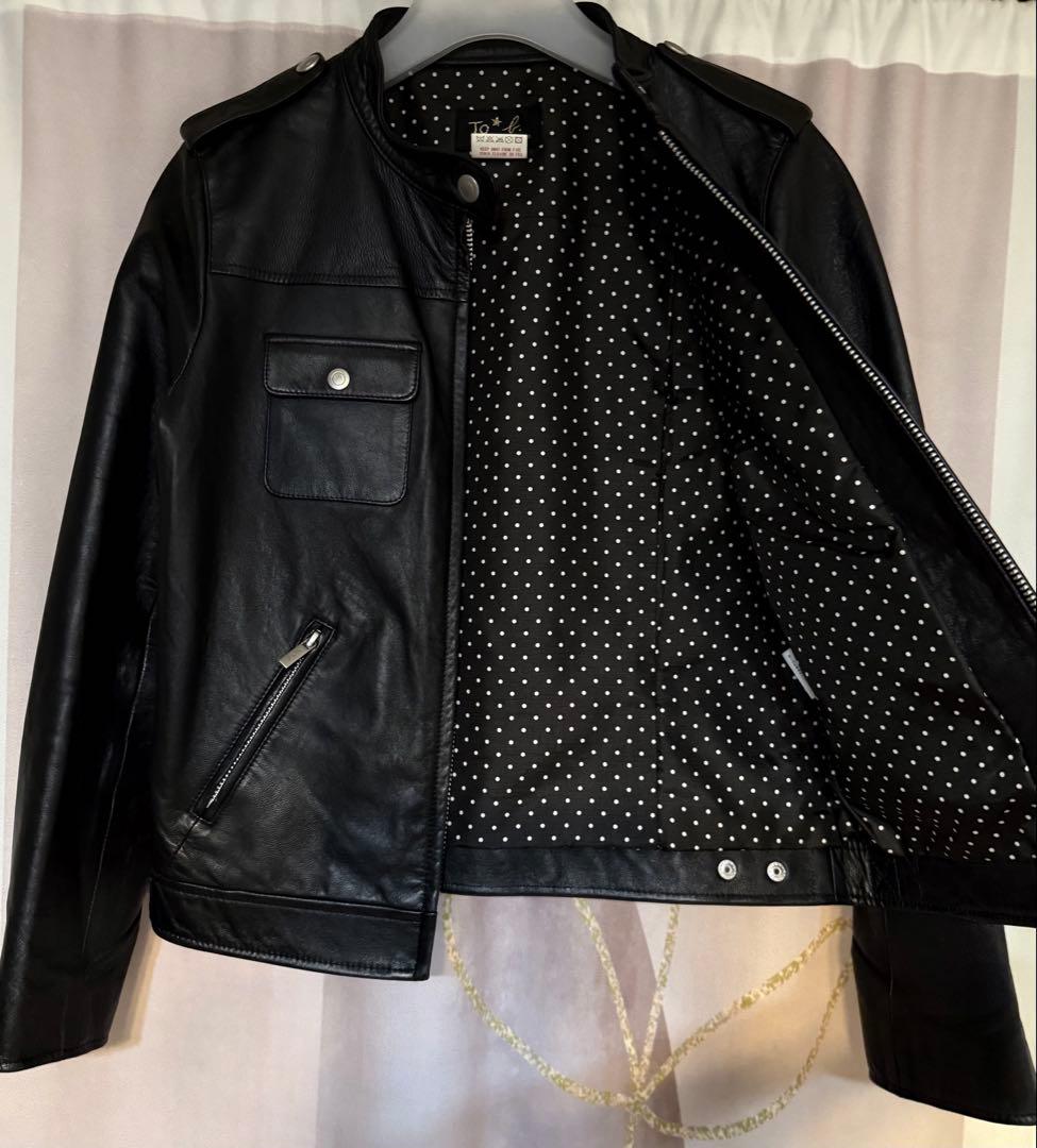 トゥービー バイ アニエスベー ラムレザー シングルライダース 日本製 ブラック