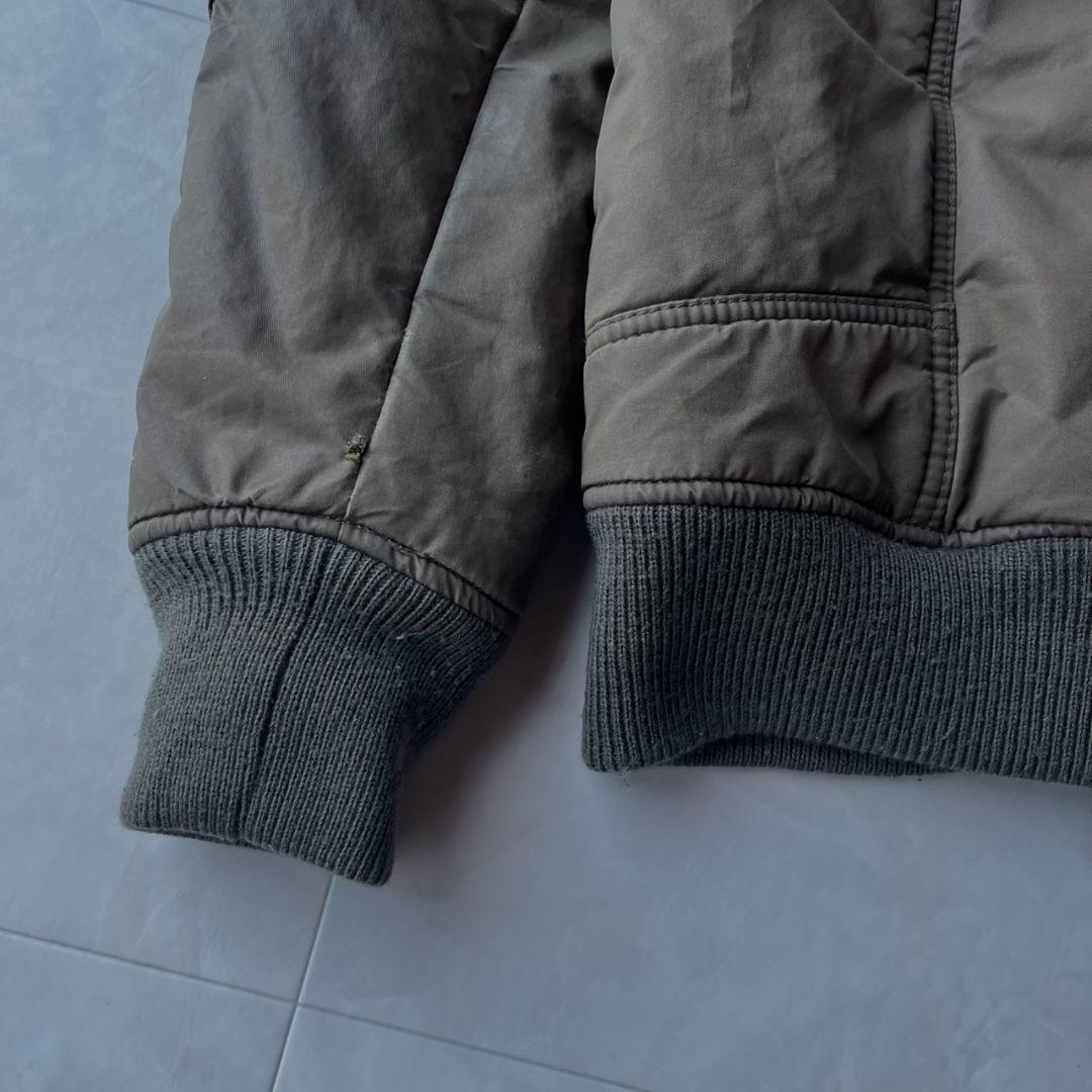 DIESEL 2way中綿フードファー ボンバー M カーキ フライトジャケット