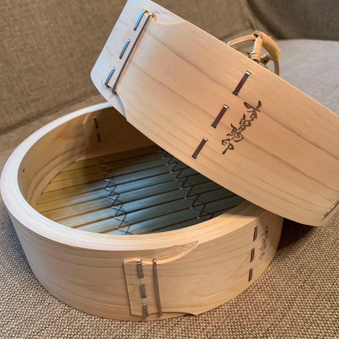 木曽駒印　檜せいろ蒸籠　21センチ未使用品　ひのき蒸し器 照宝も