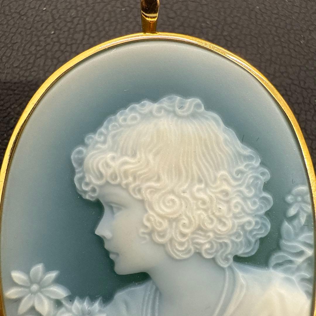 ⭐*︎様 カメオ ブローチ/ペンダントトップ　K18