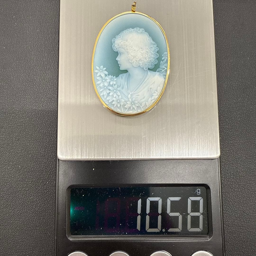 ⭐*︎様 カメオ ブローチ/ペンダントトップ　K18