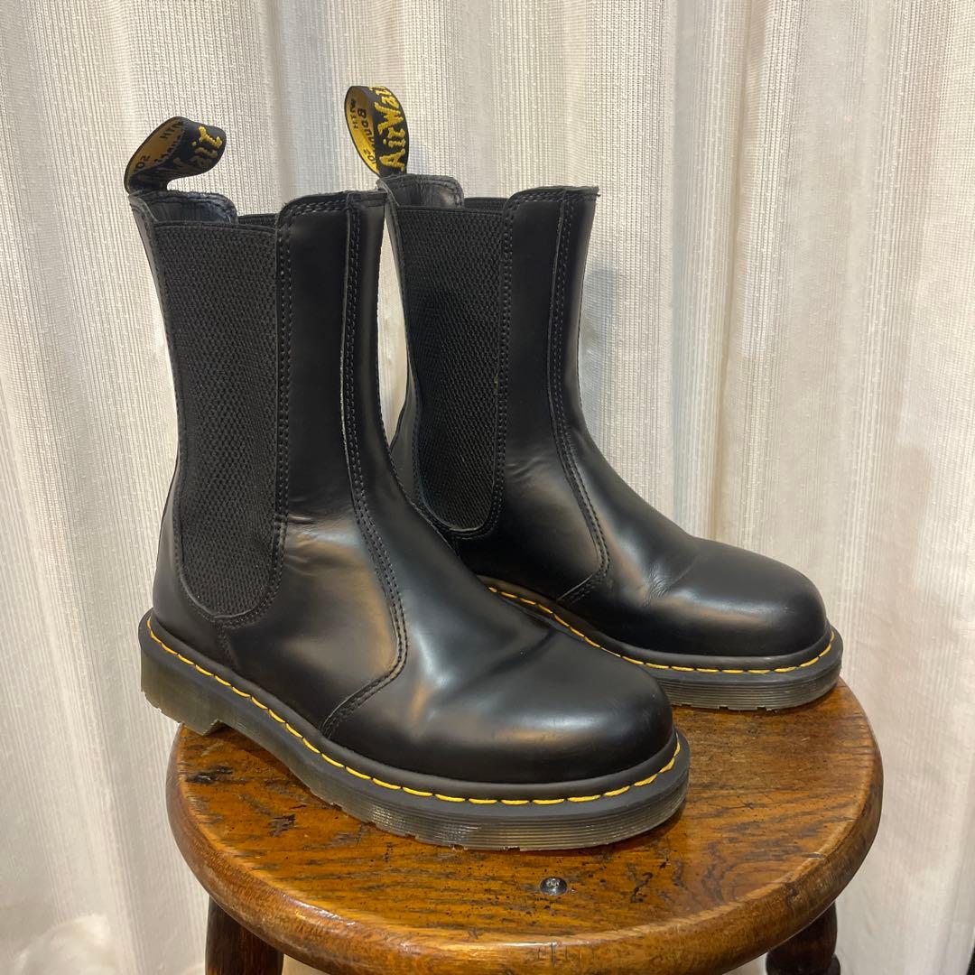 し*ご様 ドクターマーチン サイドゴア チェルシーブーツ イエローステッチUK6