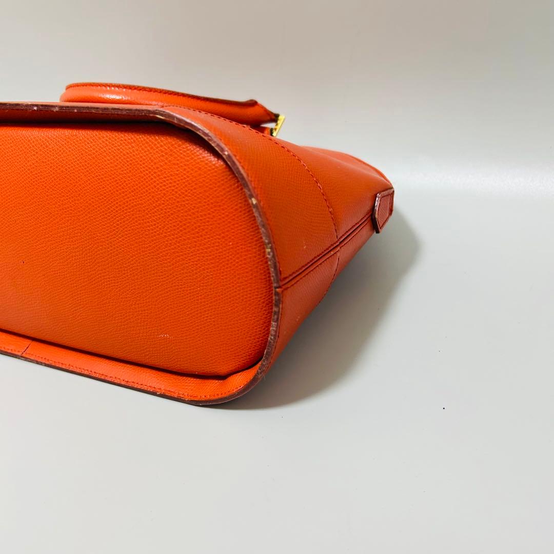 ETRO エトロ レザー ハンドバッグ ショルダーバッグ　2way オレンジ系