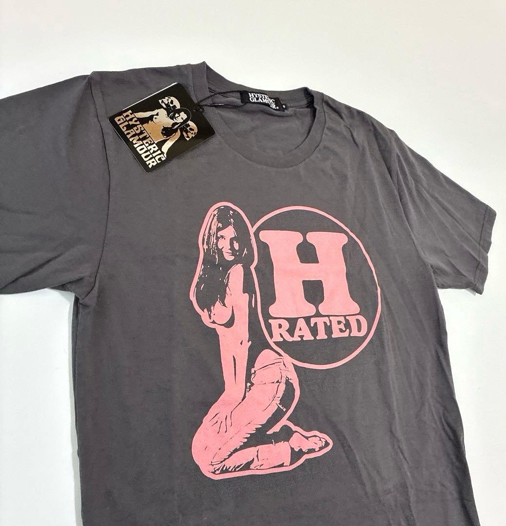 新品タグ付未使用 HYSTERIC GLAMOURグレー Tシャツ ヒスガール