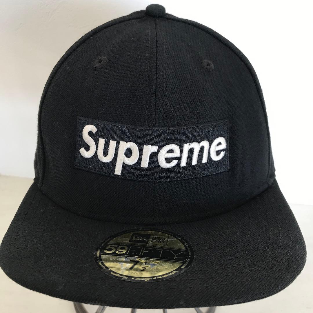 ボックスロゴ シュプリーム（Supreme）ニューエラ キャップ 黒色