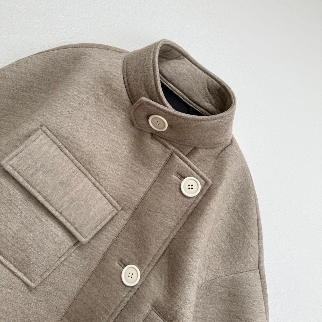 美品✨2022AW エンフォルド　ウールボンディング ショートコート　ベージュ