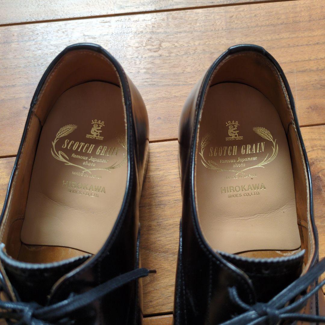 スコッチグレイン　トリノ　イルチアカーフ黒 レザー ドレスシューズ キャップトゥ