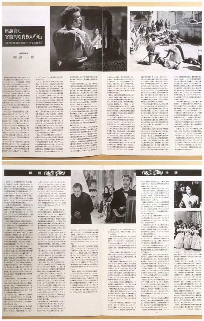 ヴィスコンティ『山猫』('63) セル版DVD(完全復元版BOX)＋パンフレット