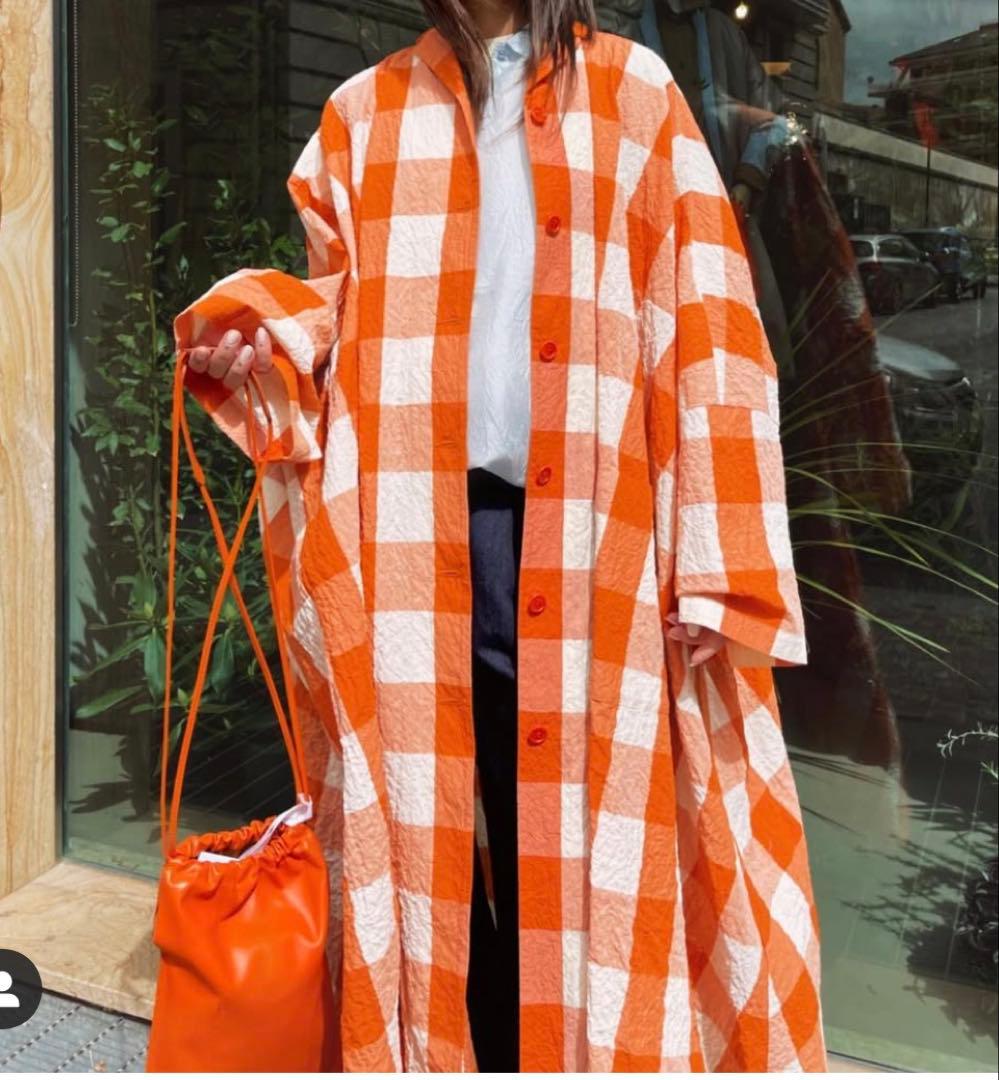 【美品】apuntob アプントビー ドロップショルダーワンピース　赤チェック