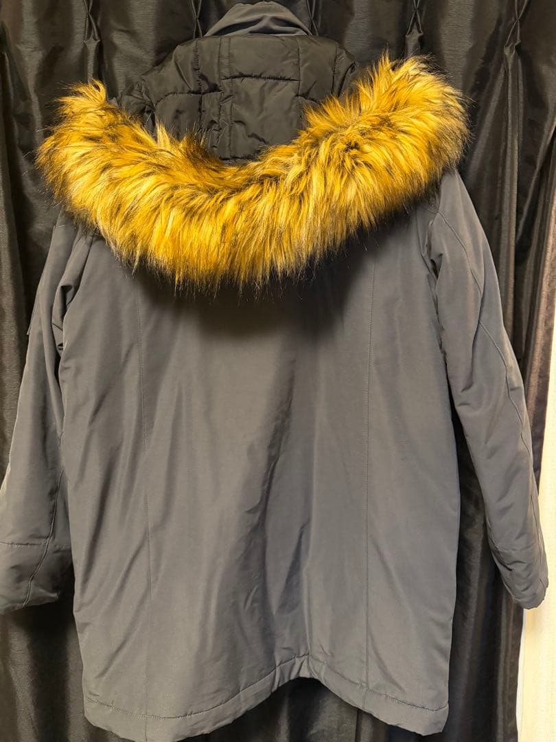 THE NORTH FACE ファー付きグレー ダウンジャケット